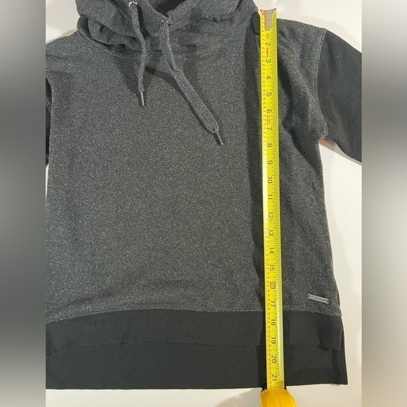 Sweaty Betty black gray colorblock cowl neck drawstring sz XS yoga comfy - Picture 5 of 8